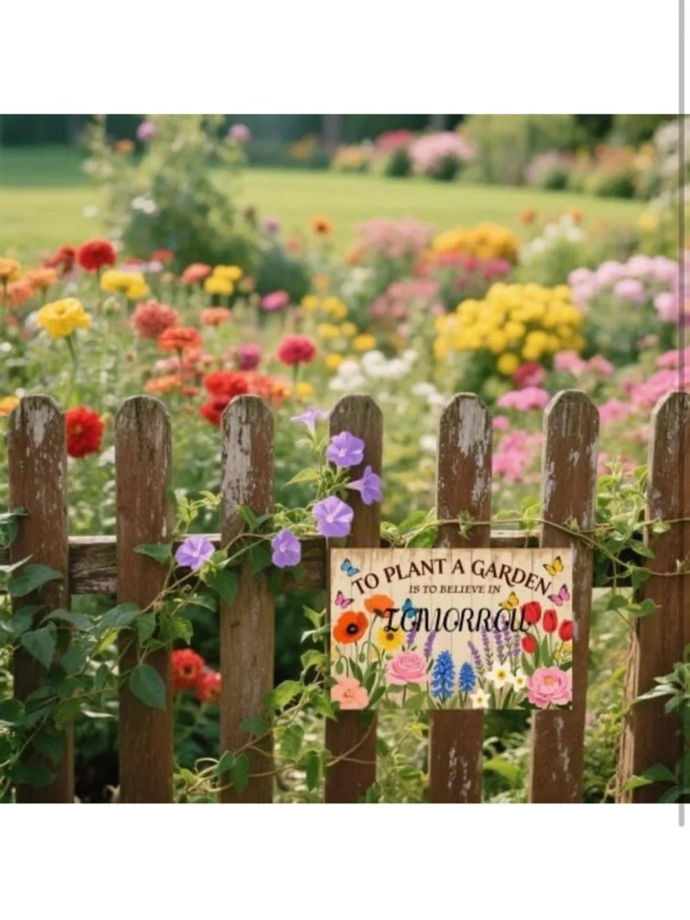 Garden metal Wall Art Sign